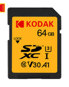 Schede SD KODAK per fotocamera 100 MB/s scheda di memoria ad alta velocità 256GB 128GB 64GB SDXC C10 A1 U3 V30 UHS-I sdcard per 4K HD SLR DV