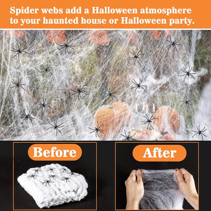 200cm Halloween Spiders Outdoor Decoration Halloween Plush Spiders Giant Spider for Indoor Outdoor Garden Party Decoration