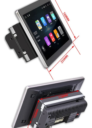 4G+64G Android 14 Car Stereo Video Multimidia Radio Player 10.1 Inch Universal Autoradio GPS Electric Rotatable Touch Screen - Riparo82