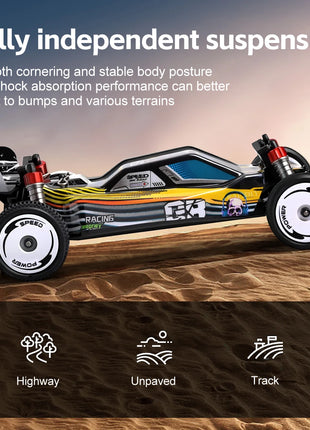 WLtoys 244016 Auto ad alta velocità, proporzionale 1:24, auto RC telecomandate di alta qualità, trazione a due ruote, giocattolo e regalo per ragazzo da corsa