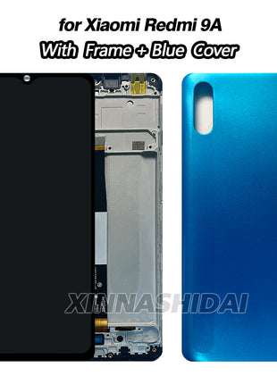 AAA + TFT LCD Per Redmi 9A/9C Display Touch Screen Digitizer Parti di Montaggio Per Xiaomi M2006C3MG Con Telaio e Copertura Della Batteria - riparo82