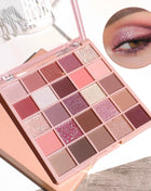 25 Color Eyeshadow Palette, Multi-Color Pearlescent Matte Glitter, Brown Rose Red Eyeshadow Palette, Everyday Makeup Eyeshadow