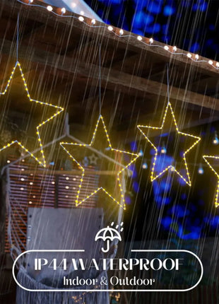 Confezione da 1/3 luci natalizie a stella in ferro a LED alimentate a batteria con telecomando 8 modalità lampade per la decorazione natalizia all'aperto per interni domestici