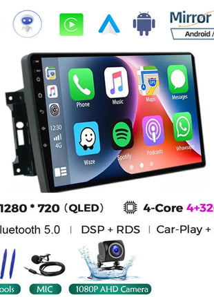 Android 14 Car Radio QLED GPS Navigation Multimedia Player For Jeep Compass/Commander/Grand Cherokee/Wrangler/Liberty AutoRadio - Riparo82