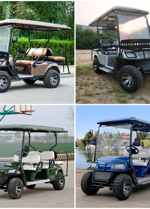 Electric Golf Cart 48V 60v 72v 4kw Electric Vehicles Golf Carts for Adults 8 Seat with Folding Seat Buggy Car - Riparo82