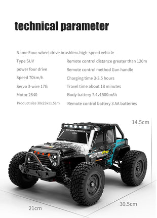 Teeggi 16101 /16102 PRO 1:16 Auto RC ad alta velocità con luce LED Drift 70KM/H 4WD RC Off-Road Car Monster Truck Giocattolo per i regali del capretto