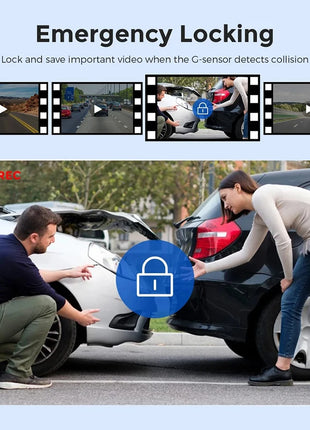 Dash Cam 4K UHD for Car Camera Front Rear Dual Lens With GPS WiFi 24h Parking Mode Night Vision Car DVR Video Registrator - Riparo82