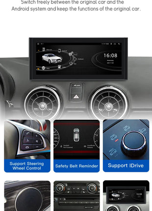 10.25 "Android 14 Wireless Carplay Multimedia For AUDI A1 2012-2018 Car Radio Video GPS Navigation Stereo Screen Head Unit 4G - Riparo82