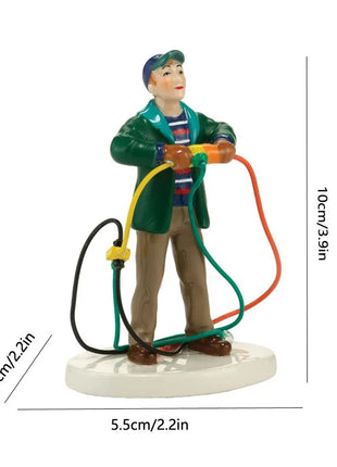 LED Musica natalizia Casa di popcorn Decorazione natalizia Scena Villaggio Statua rotante Decorazioni natalizie per la casa Decorazioni per il desktop Regalo di Natale per bambini