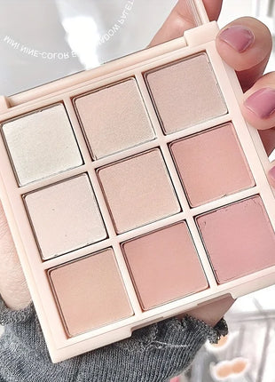 Multifunctional Eyeshadow Palette 9 Colors Various Shades Long Lasting Moisturizing Eye Shadow Palettes for Women Makeup Kit - Riparo82