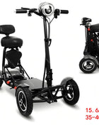 Scooter Mobilità 4 Ruote 500W Doppio Motore 36V - Pieghevole Anziani 3 Velocità - riparo82
