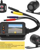 2in Motorcycle Driving Recorder Dash Cam 1080P+720P HD Lens Rainproof DVR Loop Recording Front Rear Motorcycle Recorder Dash Cam - Riparo82