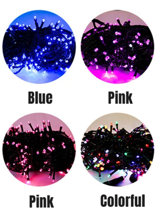 20M/Rotolo 200LED Esterno LED String Fata Luce Impermeabile Cavo Nero Spina UE Ghirlanda Lampada Natale Patio Decorazione del Giardino illuminazione - riparo82