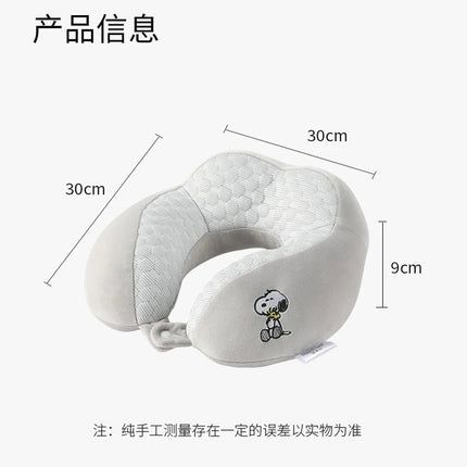 Snoopy U Shaped Neck Pillows Soft Travel Pillow Massage Neck Pillow Cartoon Comfortable Cushion Sleeping Airplane Pillow Gift