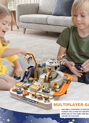 Modello di vagone da corsa Spazio Animali aerospazziali Giocattoli educativi Bambini Treno Pista Avventura Cervello Gioco interattivo meccanico - riparo82