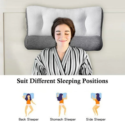 Super Ergonomic Pillow Orthopedic All Sleeping Positions Cervical Contour Pillow Neck Pillow For Neck And Shoulder Pain Relief