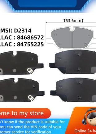 Per SAIC-GM Cadillac CT5(A2LL)GT4(E2QL)XT4(E2UL) Pastiglie Freno Anteriori 84686572 84755225/Parti Automobili -55025