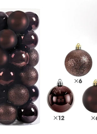 24 pezzi 6 cm grandi decorazioni con palline di Natale appese ornamenti pendenti per albero di Natale decorazioni per feste a casa di Natale 2026 accessorio di Capodanno - riparo82