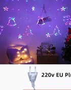 220V Spina UE Natale Cervo Campana Sta Tenda Luci della stringa LED Ghirlanda Lucine Decorazione natalizia per la decorazione della festa nuziale