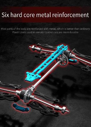 Teeggi 16101 /16102 PRO 1:16 Auto RC ad alta velocità con luce LED Drift 70KM/H 4WD RC Off-Road Car Monster Truck Giocattolo per i regali del capretto