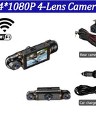 Car Dash Cam 4 Channel Black Box With GPS WIFI FHD 1080P Front Driving Camera Left Right Rear Night Vision 24H Parking Monitor - Riparo82