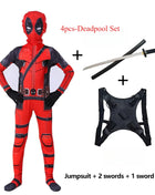 Costume cosplay Deadpool per bambini Regali da supereroe Tuta Deadpool Costumi per bambini Supereroi Vestito per bambini Costume per bambini di Halloween
