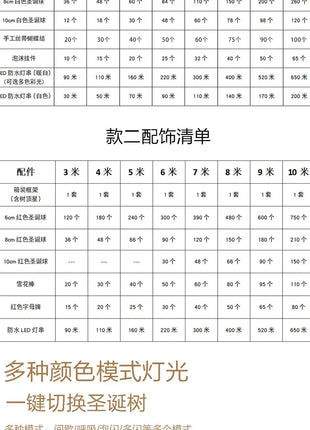 Grande albero di Natale illuminato per esterni 3/4/5/6/10 m cornice centro commerciale hotel decorazione natalizia quadrata