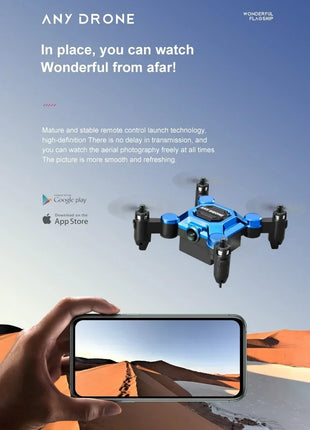 802 Mini Drone 4K 1080P HD Camera WiFi Fpv Pressione dell'aria Mantenimento dell'altitudine Professionale Pieghevole Quadcopter RC Drone Giocattoli per bambini Regalo - riparo82