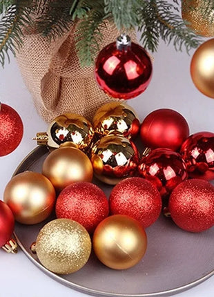 24 pezzi 4 cm albero di Natale palline di Natale decorazioni palline ornamento di nozze per feste - riparo82