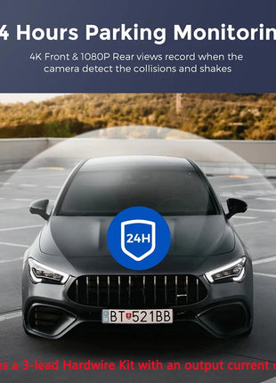 Dash Cam 4K UHD for Car Camera Front Rear Dual Lens With GPS WiFi 24h Parking Mode Night Vision Car DVR Video Registrator - Riparo82