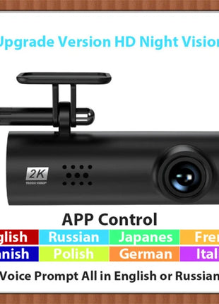 Dash Cam Smart Car DVR Camera Wifi APP Voice Control Dashcam 1080P HD Night Vision Car Camera Video Recorder G-sensor dash cam - Riparo82