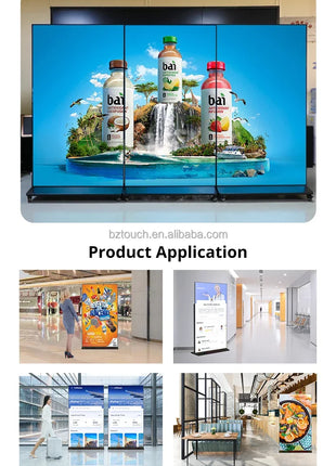 Hushida 75 85 Inch 2K 4K Full HD Wifi Media Lcd Advertising M onitor Touch Screen 43 49 55 Inch Floor Standing Digital Signage - Riparo82