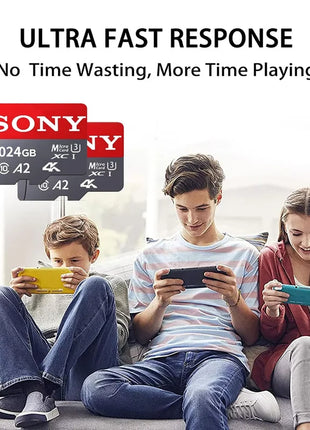 Scheda di memoria SD SONY 1TB 512GB 128GB 256GB Scheda SD Micro TF estrema U3 V30 4K Schede Flash di memoria completa per fotocamera del computer del telefono