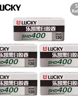 1/3/5/10 Rotoli LUCKY SHD 400 120mm ISO 400 Pellicola Pellicola Negativa in bianco e nero per Kodak 120 Film Camera Fujifilm Camera