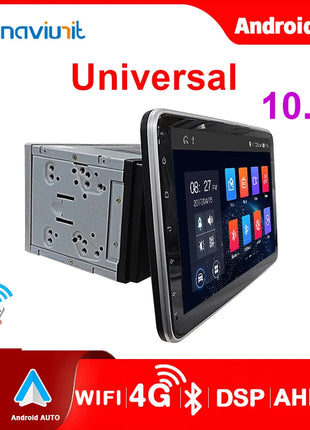 2 din Android 14 10.1 inch Universal Car Radio Stereo Rotate Touch Screen Wireless Carplay android auto GPS WIFI 4GLTE autoradio - Riparo82
