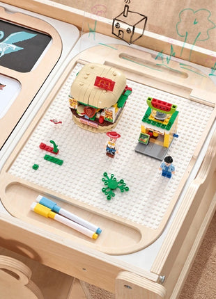 Tavolo sensoriale ottico in legno per bambini Montessori utilizzato per giochi da tavolo sensoriali Regalo di giocattoli per l'ortografia di numeri e lettere - riparo82