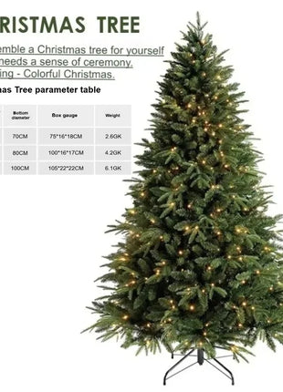 Albero di Natale artificiale PE misto crittografato con luci a LED Albero di Natale di alta qualità 1,2 m-1,8 m Decorazioni natalizie per Capodanno