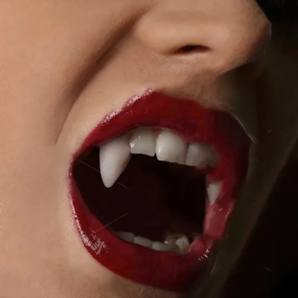 Vampire Teeth Props With Glue Halloween Party Resin Fangs Decoration Halloween Horror Friends Gifts Cosplay Witch False Fangs