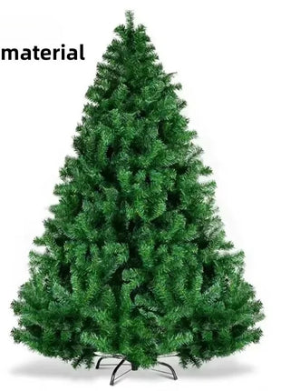 Albero di Natale artificiale Crittografia in PVC Abete spesso Supporto in metallo Albero di Natale da 1,2 m a 3 m Forniture per decorazioni natalizie per la famiglia - riparo82
