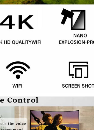 Curved Screen 50 Inch Smart Android LED TV Ultra HD 4K Smart Television - Riparo82
