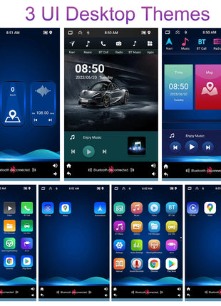 Podofo 10.4" Vertical Rotatable Screen Android Car Radio 1 Din 2+64G Wireless Carplay Android Auto GPS 1Din Multimedia Autoradio - Riparo82