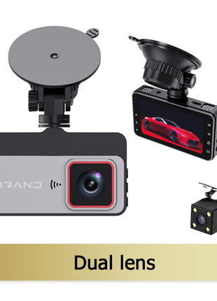 Dash Cam Car DVR HD 1080P Night Vision Dual Lens Front and Rear Camera Reversing Image Car Charge Driving Recorder Black Box - Riparo82