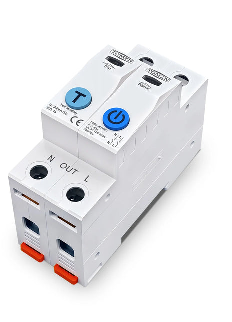 TOMZN TUYA 1-63A 1P 2P WIFI Smart Switch Energy Meter Circuit Breaker voltage current leakage temperature protection cut off L+N - Riparo82