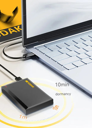 KODAK Disco rigido esterno HDD mobile da 2 TB 1 TB 2,5 pollici 5 Gbps ad alta velocità 5400 giri/min 120 MB/s 500 GB HDD da gioco portatile per PC desktop