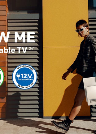 Metz 24Mpe7000Z.H 24" Portable Full Hd Google Tv |   Integrated Battery (4H), External Display, 8W Front Speaker, Solar Charging - Riparo82