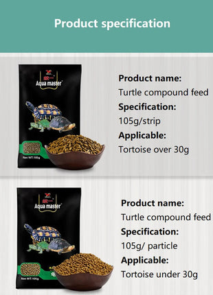 105g General Turtle Food Brazilian Turtle Feed Grass Turtle Young Turtle Food Small Particles Hair Color Yellow Edge Snapping - Riparo82