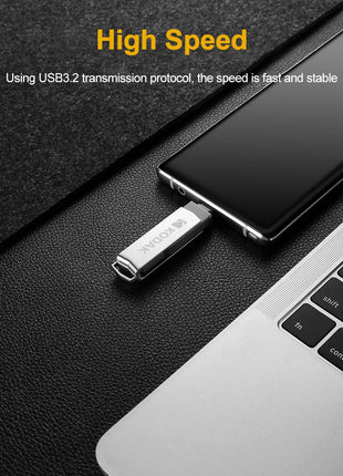 Kodak Type C Pendrive USB 3.2 Chiavetta USB in metallo 128 GB 64 GB 32 GB 256 GB HDD 2 in 1 U-disk per chiavi Smartphone Laptop Desktop