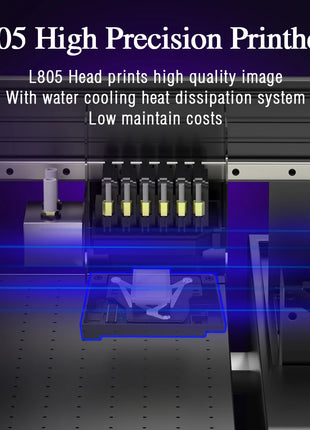 Stampante UV DTF A3 per stampante flatbed UV A3/A4 L805 Macchina stampante UV A4 per stampa vernice Stampante per adesivi in legno acrilico metallo