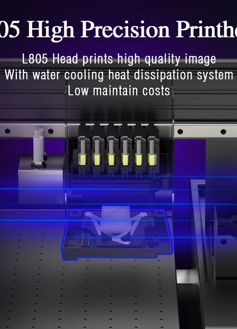Stampante UV DTF A3 per stampante flatbed UV A3/A4 L805 Macchina stampante UV A4 per stampa vernice Stampante per adesivi in legno acrilico metallo
