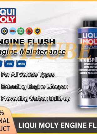 LIQUI MOLY ENGINE FLUSH 500ml Detergente efficace per il sistema dell'olio per la manutenzione dei motori automobilistici e la modifica dell'olio Protezione massima